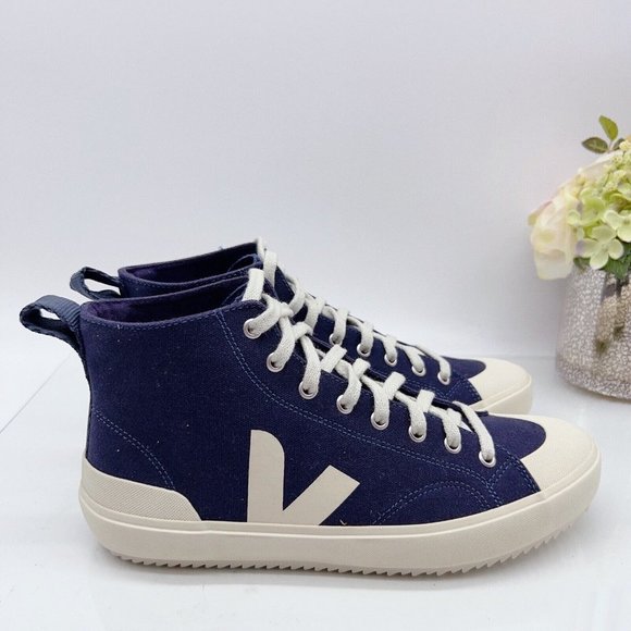 VEJA Nova High Top Fashion Logo Sneaker Nautico Pierre Canvas Mens US 8 EU 41 - Picture 2 of 10